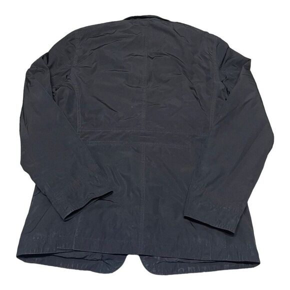 Express Jacket Mens M Black Blazer Military Utility Lined Button Up Pockets - Picture 7 of 7